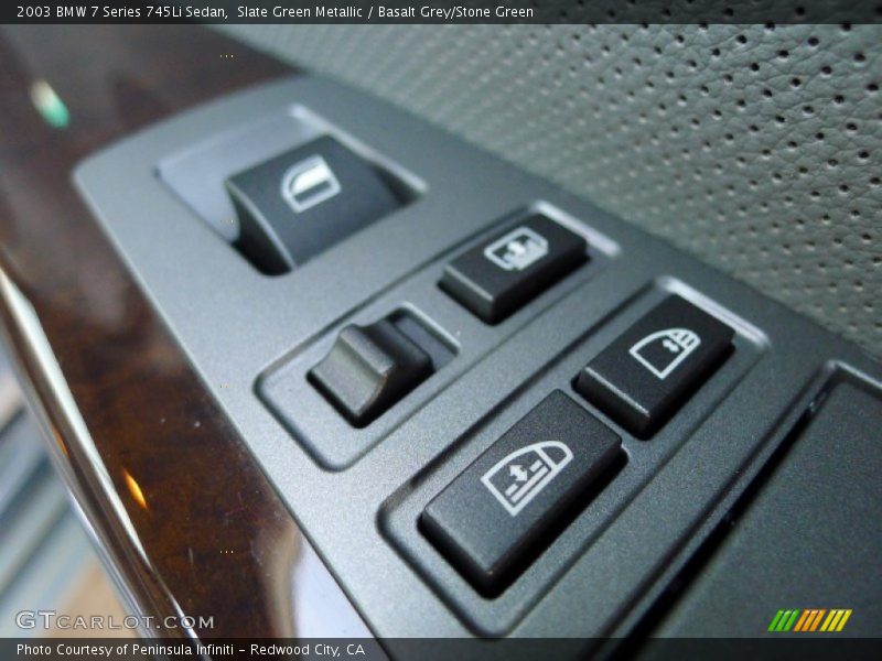 Slate Green Metallic / Basalt Grey/Stone Green 2003 BMW 7 Series 745Li Sedan