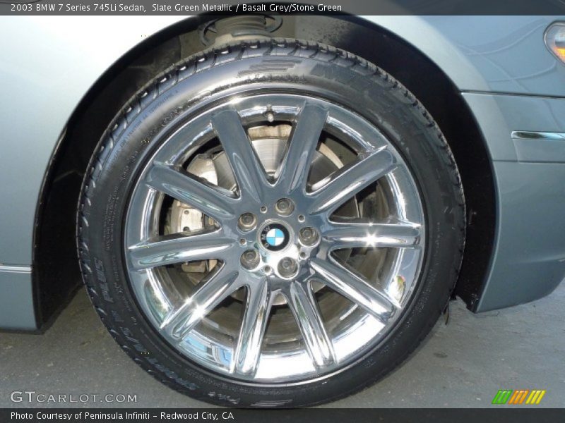 Slate Green Metallic / Basalt Grey/Stone Green 2003 BMW 7 Series 745Li Sedan