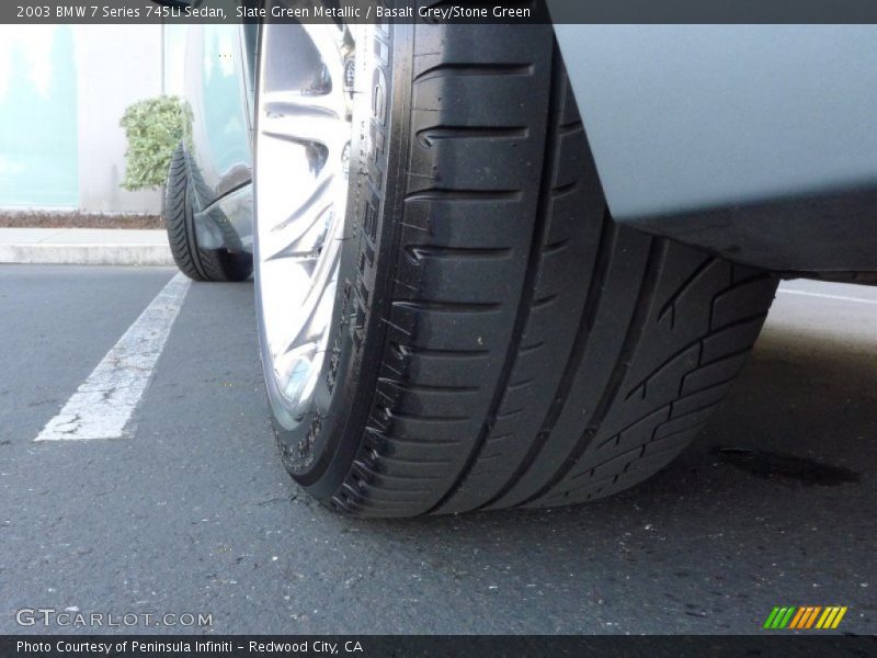 Slate Green Metallic / Basalt Grey/Stone Green 2003 BMW 7 Series 745Li Sedan