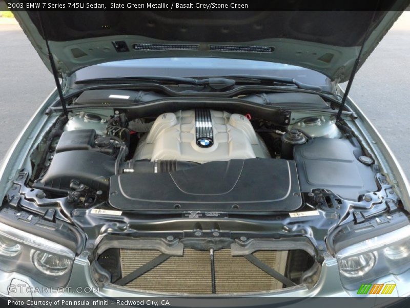 Slate Green Metallic / Basalt Grey/Stone Green 2003 BMW 7 Series 745Li Sedan