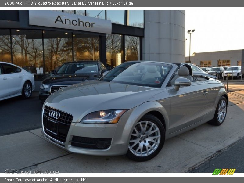 Sahara Silver Metallic / Luxor Beige 2008 Audi TT 3.2 quattro Roadster