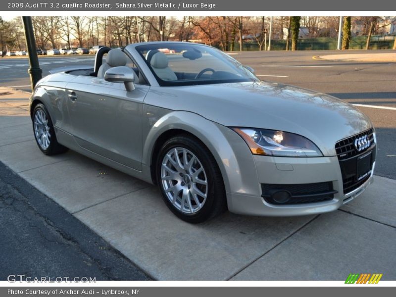 Sahara Silver Metallic / Luxor Beige 2008 Audi TT 3.2 quattro Roadster