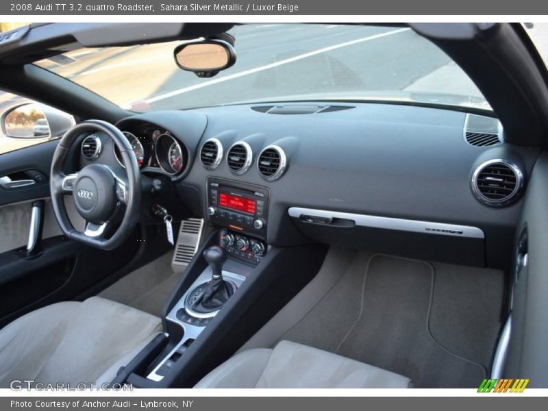 Sahara Silver Metallic / Luxor Beige 2008 Audi TT 3.2 quattro Roadster