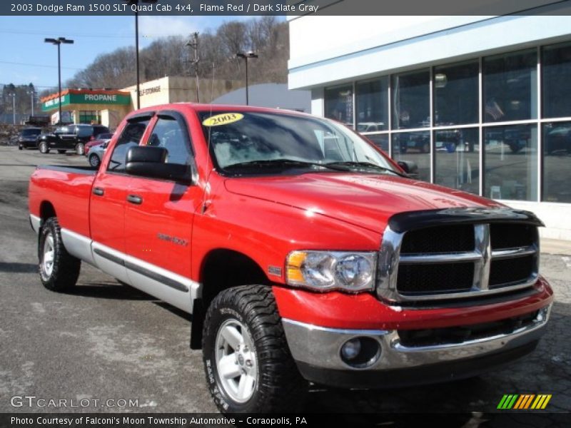Flame Red / Dark Slate Gray 2003 Dodge Ram 1500 SLT Quad Cab 4x4