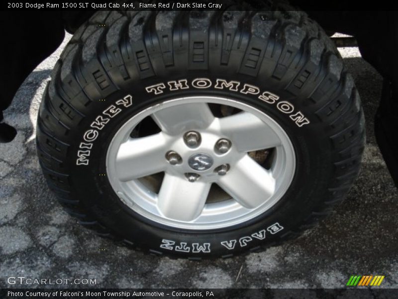 Flame Red / Dark Slate Gray 2003 Dodge Ram 1500 SLT Quad Cab 4x4