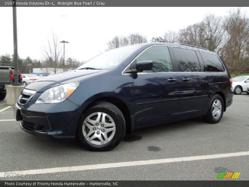 Midnight Blue Pearl / Gray 2007 Honda Odyssey EX-L