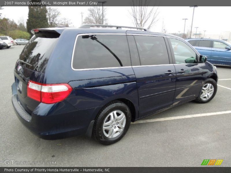 Midnight Blue Pearl / Gray 2007 Honda Odyssey EX-L