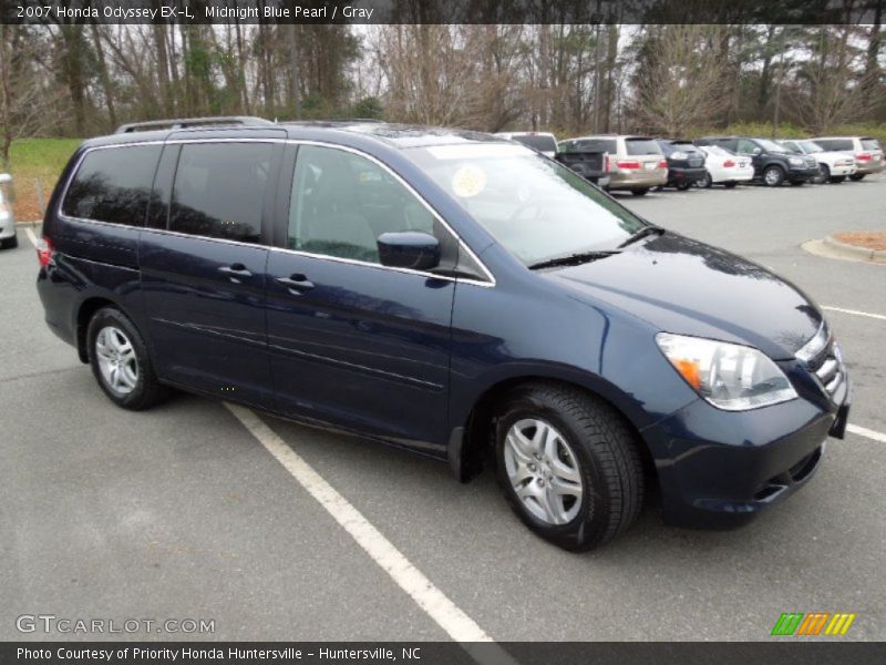 Midnight Blue Pearl / Gray 2007 Honda Odyssey EX-L
