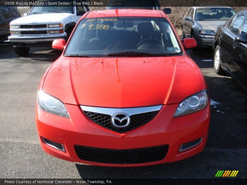 True Red / Black 2008 Mazda MAZDA3 i Sport Sedan