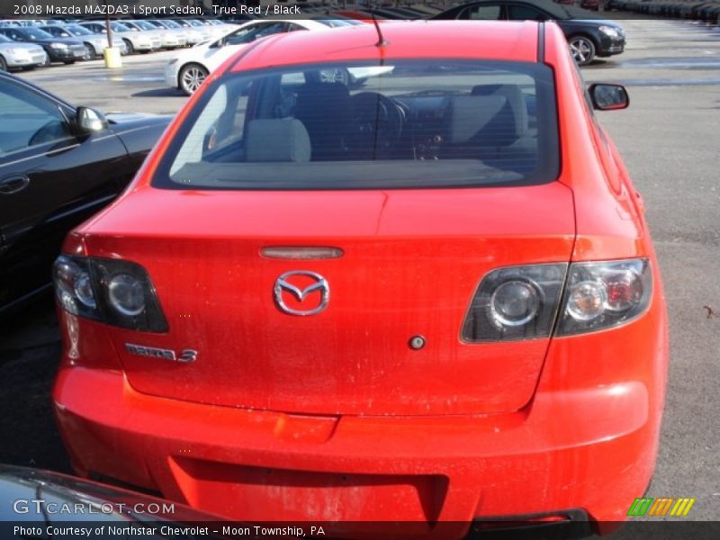 True Red / Black 2008 Mazda MAZDA3 i Sport Sedan