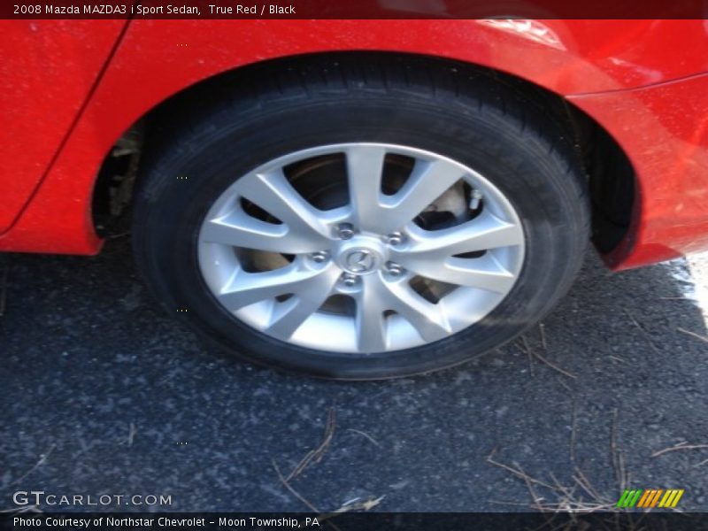 True Red / Black 2008 Mazda MAZDA3 i Sport Sedan