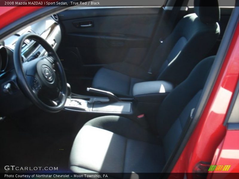 True Red / Black 2008 Mazda MAZDA3 i Sport Sedan