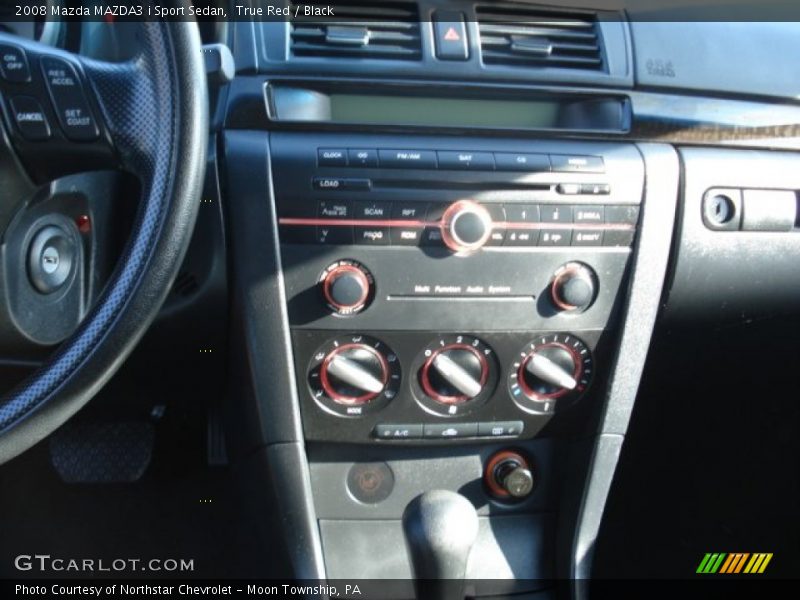True Red / Black 2008 Mazda MAZDA3 i Sport Sedan