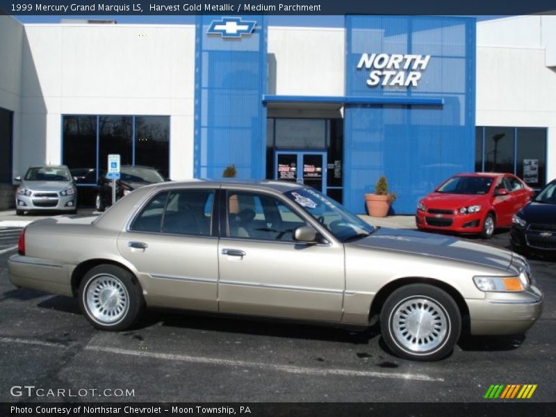 Harvest Gold Metallic / Medium Parchment 1999 Mercury Grand Marquis LS