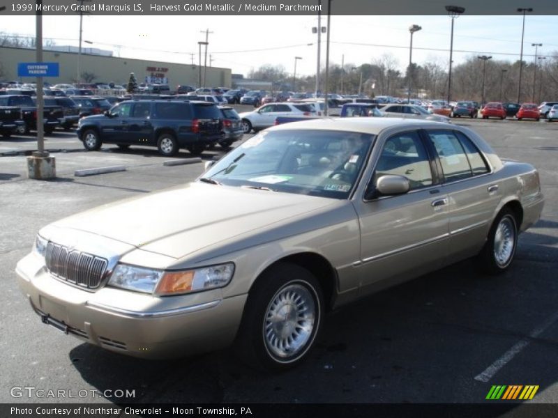 Harvest Gold Metallic / Medium Parchment 1999 Mercury Grand Marquis LS