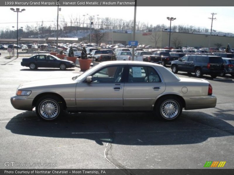 Harvest Gold Metallic / Medium Parchment 1999 Mercury Grand Marquis LS