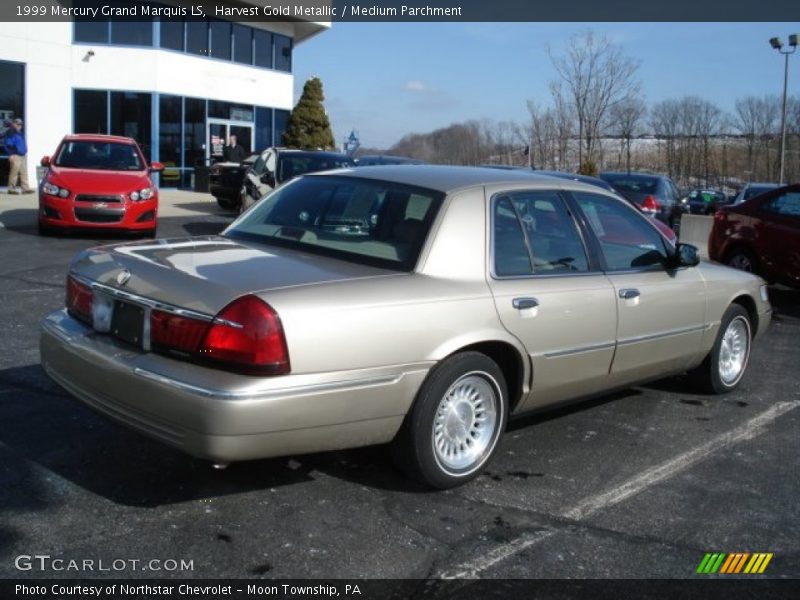 Harvest Gold Metallic / Medium Parchment 1999 Mercury Grand Marquis LS