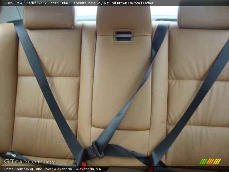 Black Sapphire Metallic / Natural Brown Dakota Leather 2009 BMW 5 Series 528xi Sedan