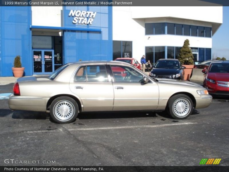 Harvest Gold Metallic / Medium Parchment 1999 Mercury Grand Marquis LS