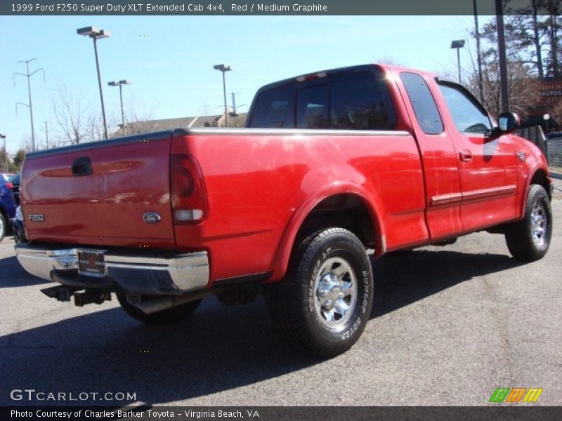 Red / Medium Graphite 1999 Ford F250 Super Duty XLT Extended Cab 4x4