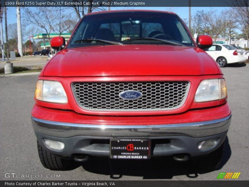 Red / Medium Graphite 1999 Ford F250 Super Duty XLT Extended Cab 4x4
