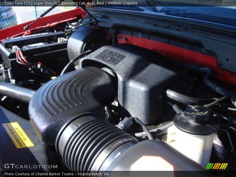 Red / Medium Graphite 1999 Ford F250 Super Duty XLT Extended Cab 4x4