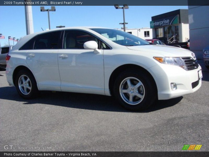 Blizzard Pearl / Ivory 2009 Toyota Venza V6 AWD