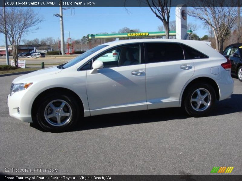 Blizzard Pearl / Ivory 2009 Toyota Venza V6 AWD