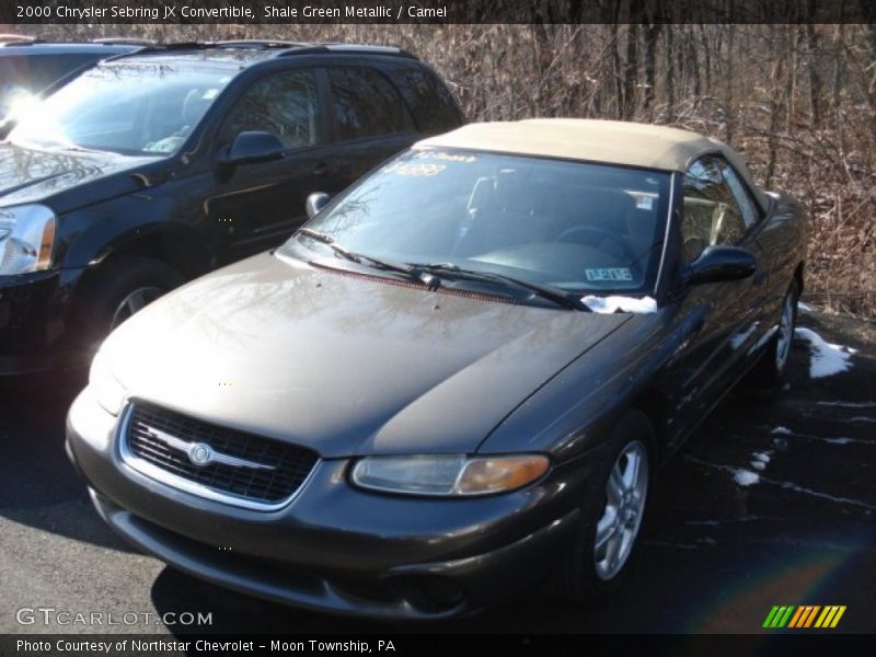 Shale Green Metallic / Camel 2000 Chrysler Sebring JX Convertible