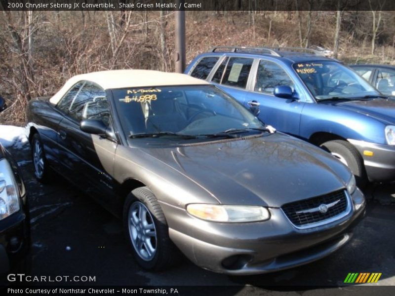 Shale Green Metallic / Camel 2000 Chrysler Sebring JX Convertible