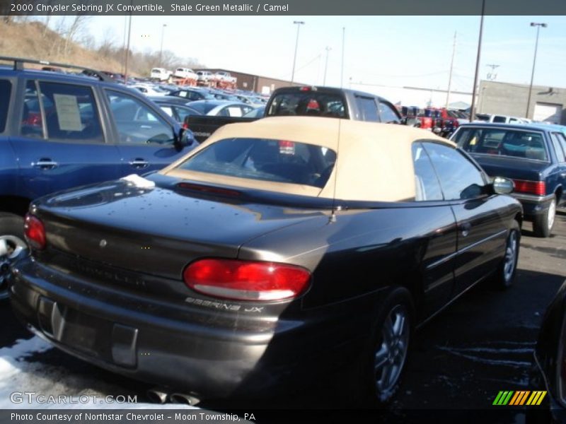 Shale Green Metallic / Camel 2000 Chrysler Sebring JX Convertible
