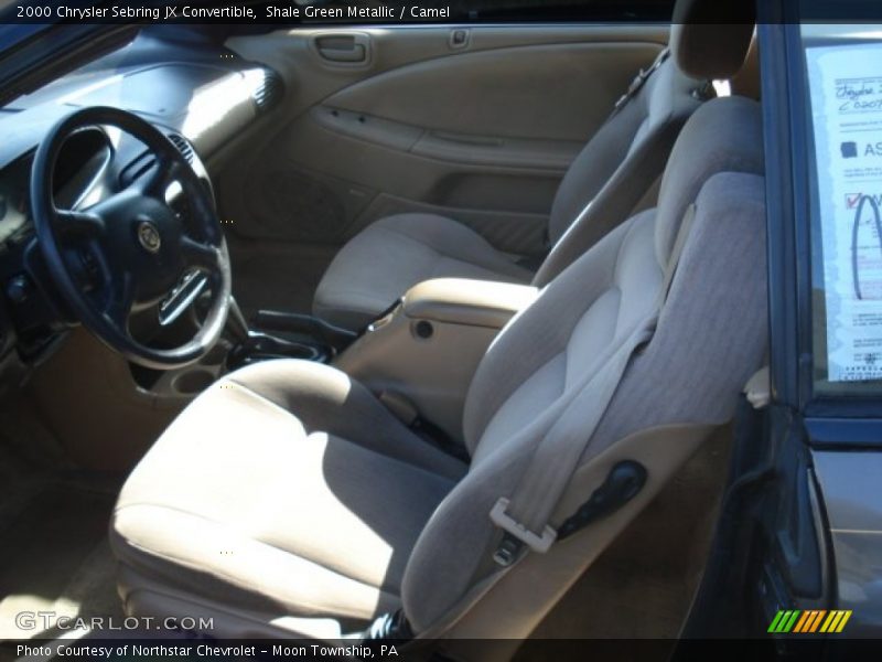 Shale Green Metallic / Camel 2000 Chrysler Sebring JX Convertible