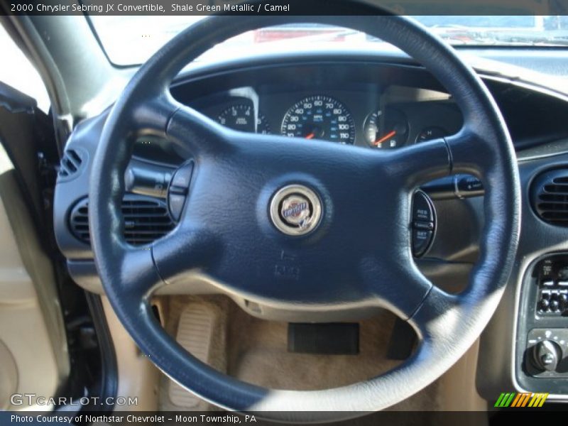 Shale Green Metallic / Camel 2000 Chrysler Sebring JX Convertible