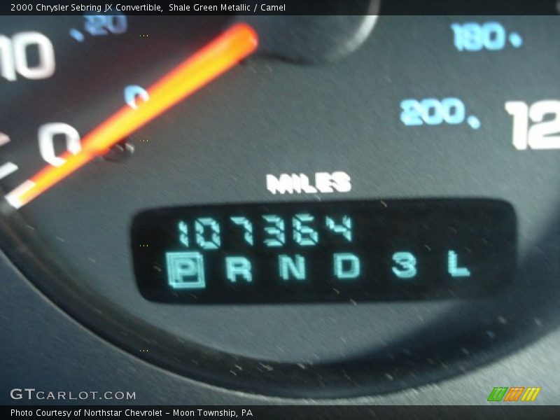 Shale Green Metallic / Camel 2000 Chrysler Sebring JX Convertible