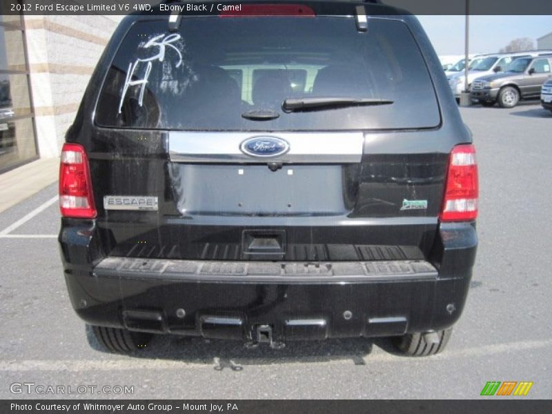 Ebony Black / Camel 2012 Ford Escape Limited V6 4WD