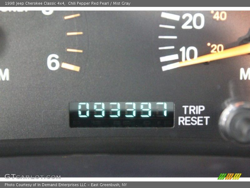 Chili Pepper Red Pearl / Mist Gray 1998 Jeep Cherokee Classic 4x4