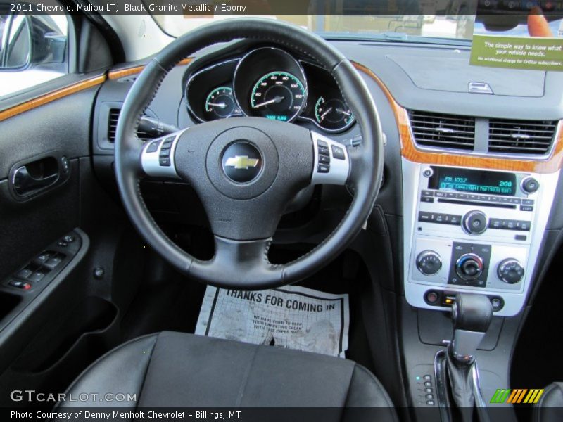 Black Granite Metallic / Ebony 2011 Chevrolet Malibu LT