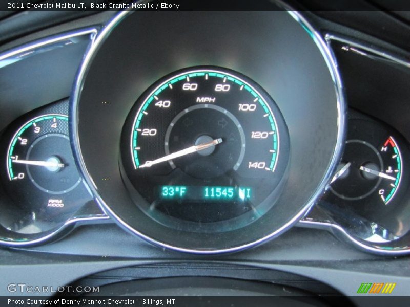 Black Granite Metallic / Ebony 2011 Chevrolet Malibu LT