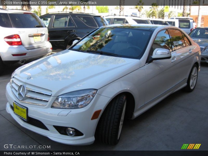 Arctic White / Grey/Black 2009 Mercedes-Benz C 350 Sport