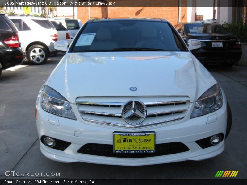 Arctic White / Grey/Black 2009 Mercedes-Benz C 350 Sport