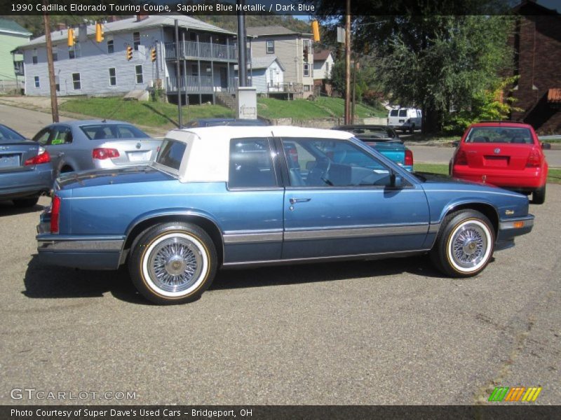 Sapphire Blue Metallic / Dark Blue 1990 Cadillac Eldorado Touring Coupe