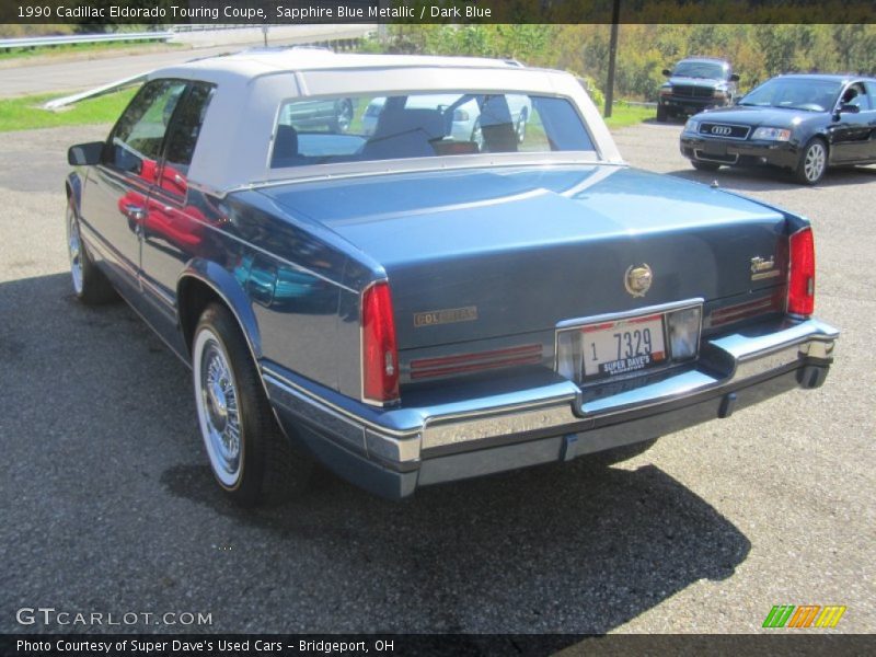 Sapphire Blue Metallic / Dark Blue 1990 Cadillac Eldorado Touring Coupe