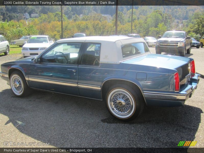 Sapphire Blue Metallic / Dark Blue 1990 Cadillac Eldorado Touring Coupe