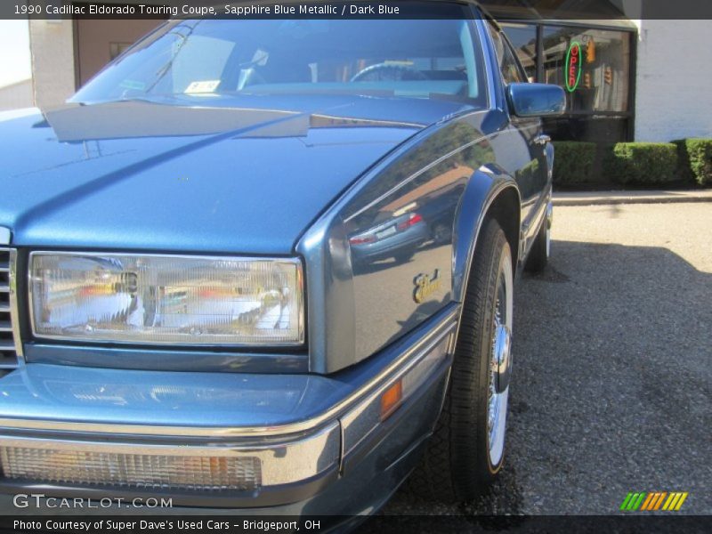 Sapphire Blue Metallic / Dark Blue 1990 Cadillac Eldorado Touring Coupe