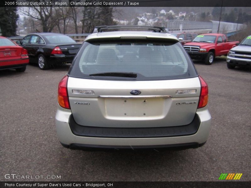 Champagne Gold Opalescent / Taupe 2006 Subaru Outback 2.5i Wagon