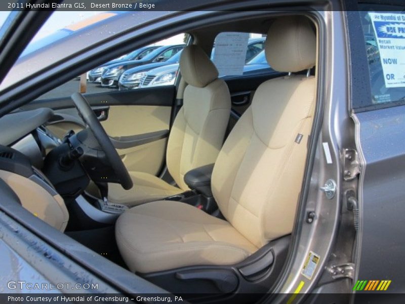 Desert Bronze / Beige 2011 Hyundai Elantra GLS
