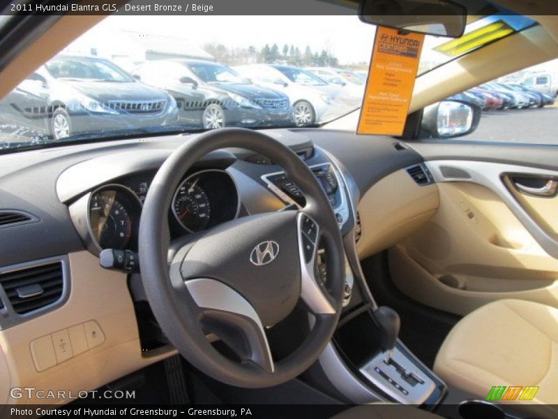Desert Bronze / Beige 2011 Hyundai Elantra GLS
