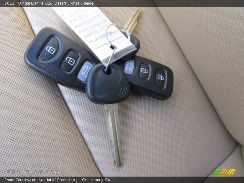 Keys of 2011 Elantra GLS