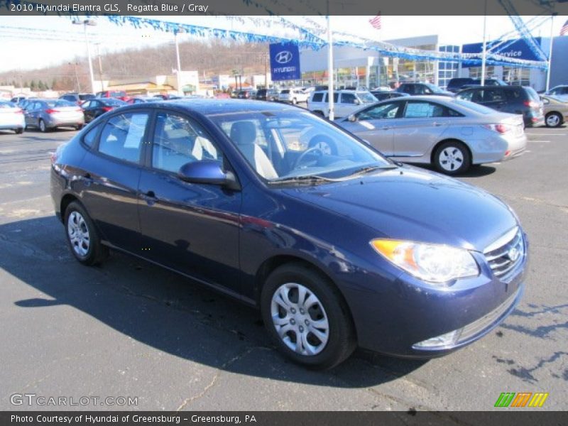 Regatta Blue / Gray 2010 Hyundai Elantra GLS