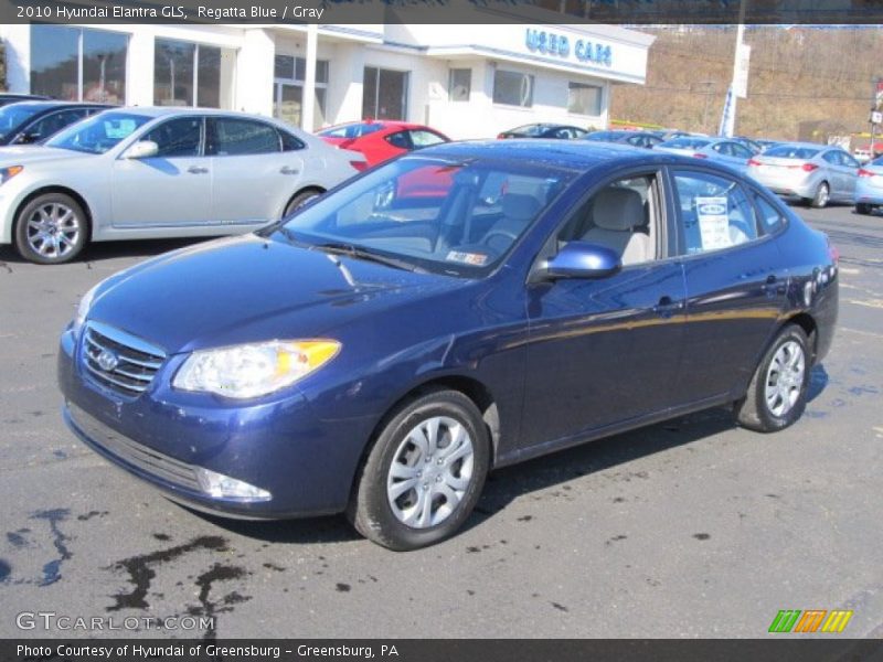 Regatta Blue / Gray 2010 Hyundai Elantra GLS